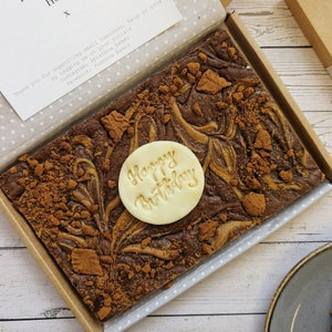 Vegan Brownie Slab - Personalised Gift - Letterbox Brownie