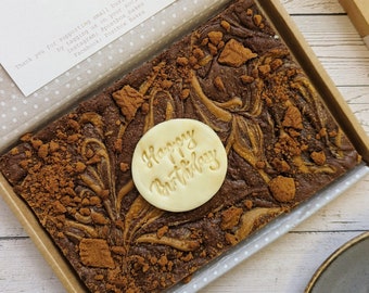 Vegan Brownie Slab - Personalised Gift - Letterbox Brownie