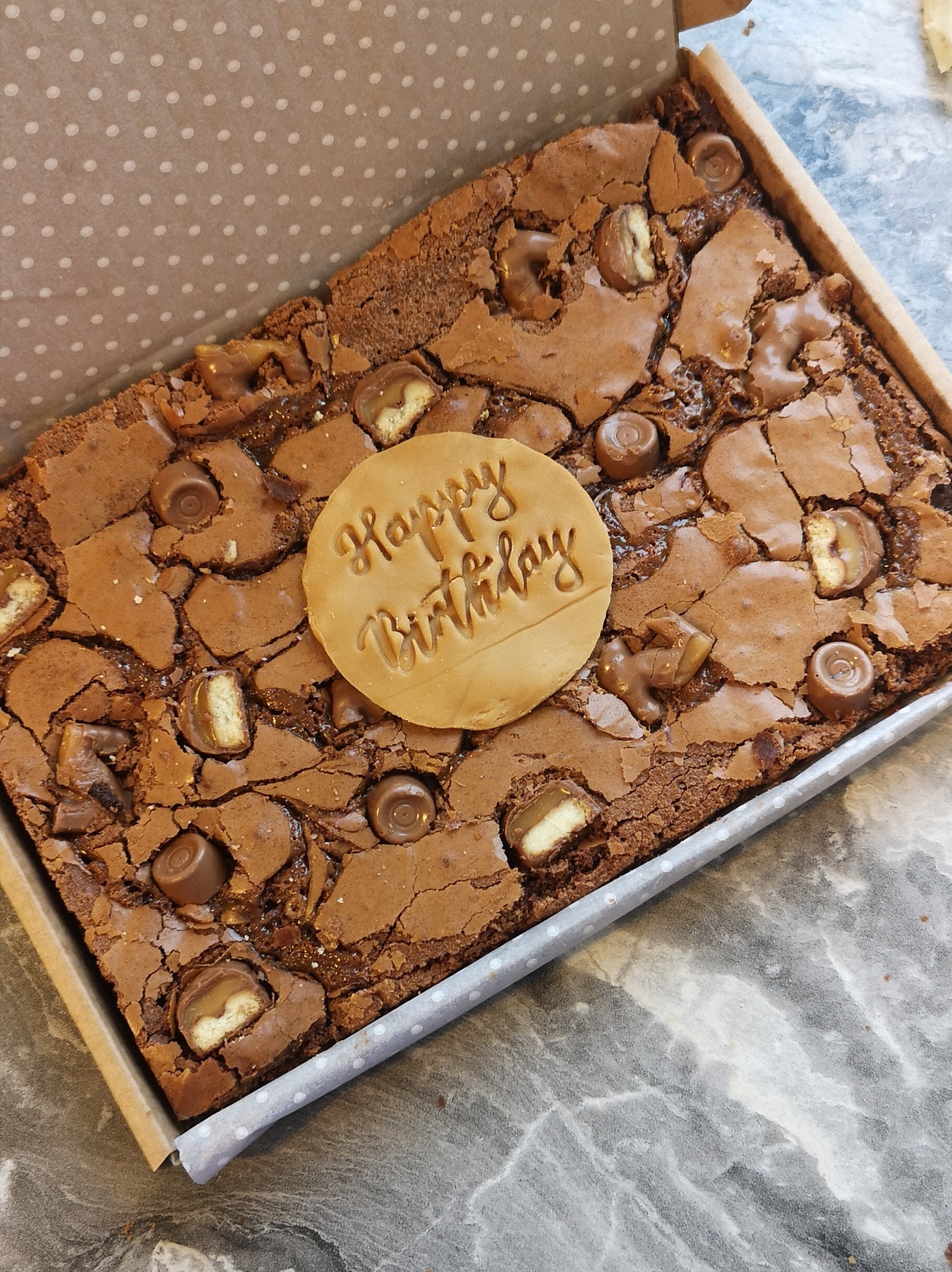 Postbox Brownie Slabs Letterbox Size Birthday Brownie Etsy UK