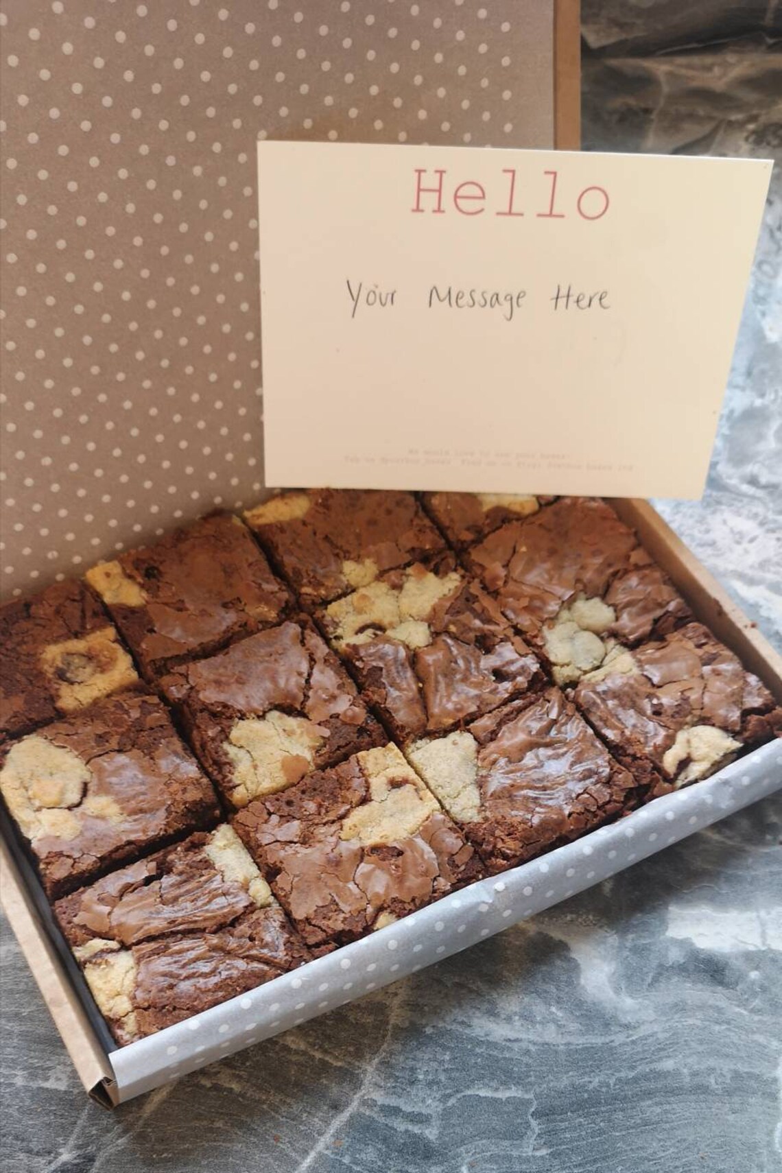 12 Postal Brownies Letterbox Size Treat Box Edible Gift Etsy