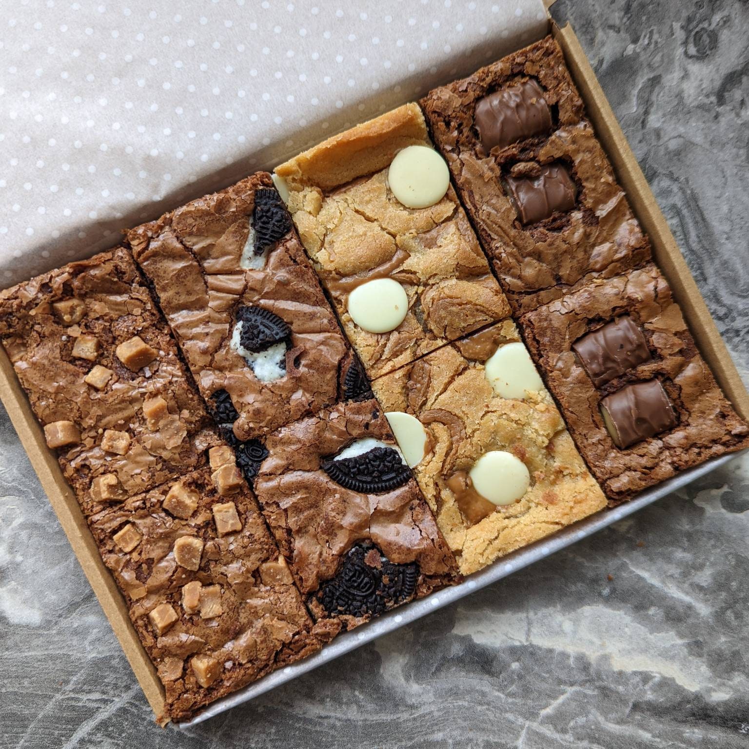 Letterbox Brownie & Blondie Mixed Box Postbox Brownies Etsy UK