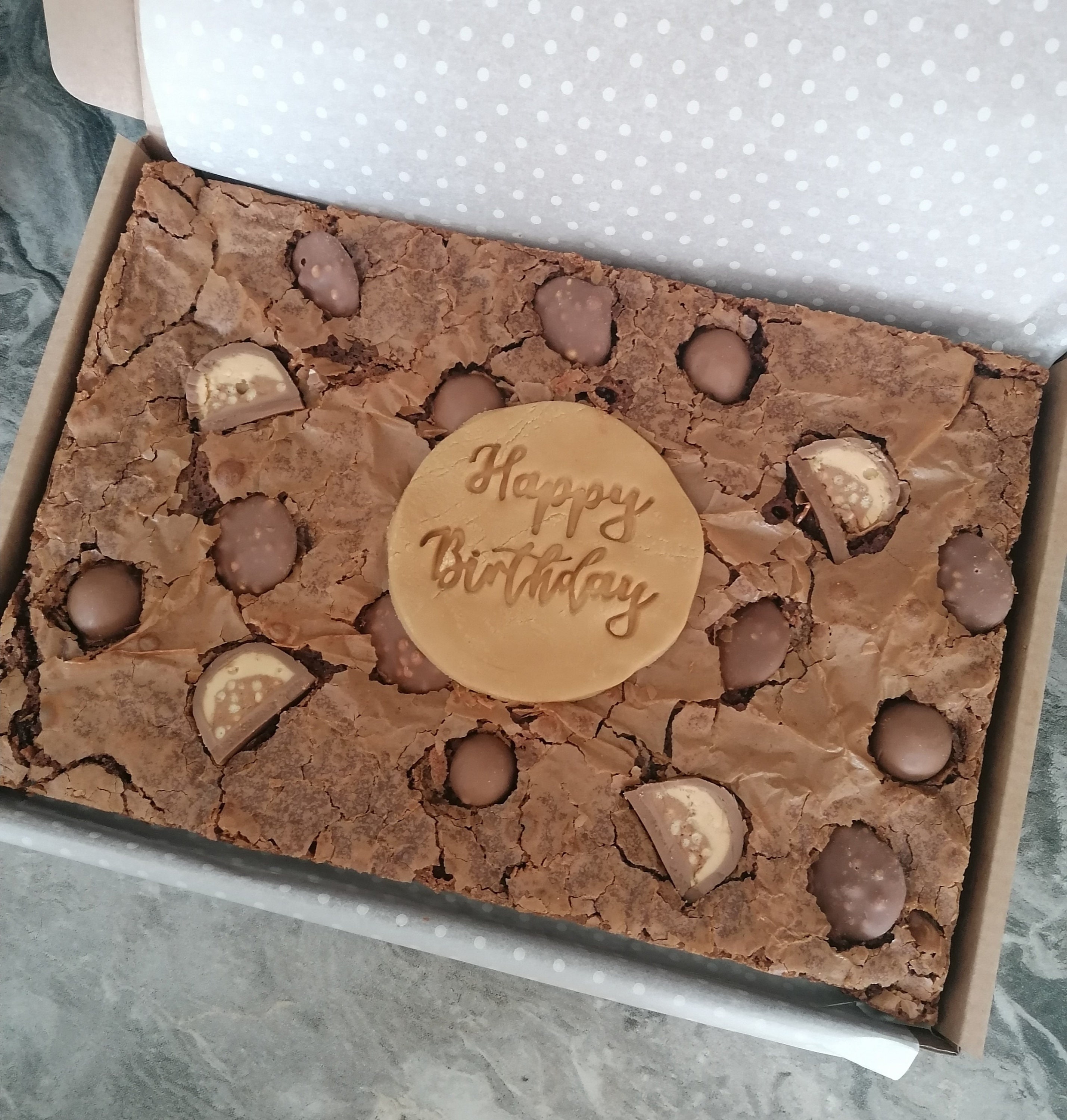 Postbox Brownie Slabs Letterbox Size Birthday Brownie Etsy UK