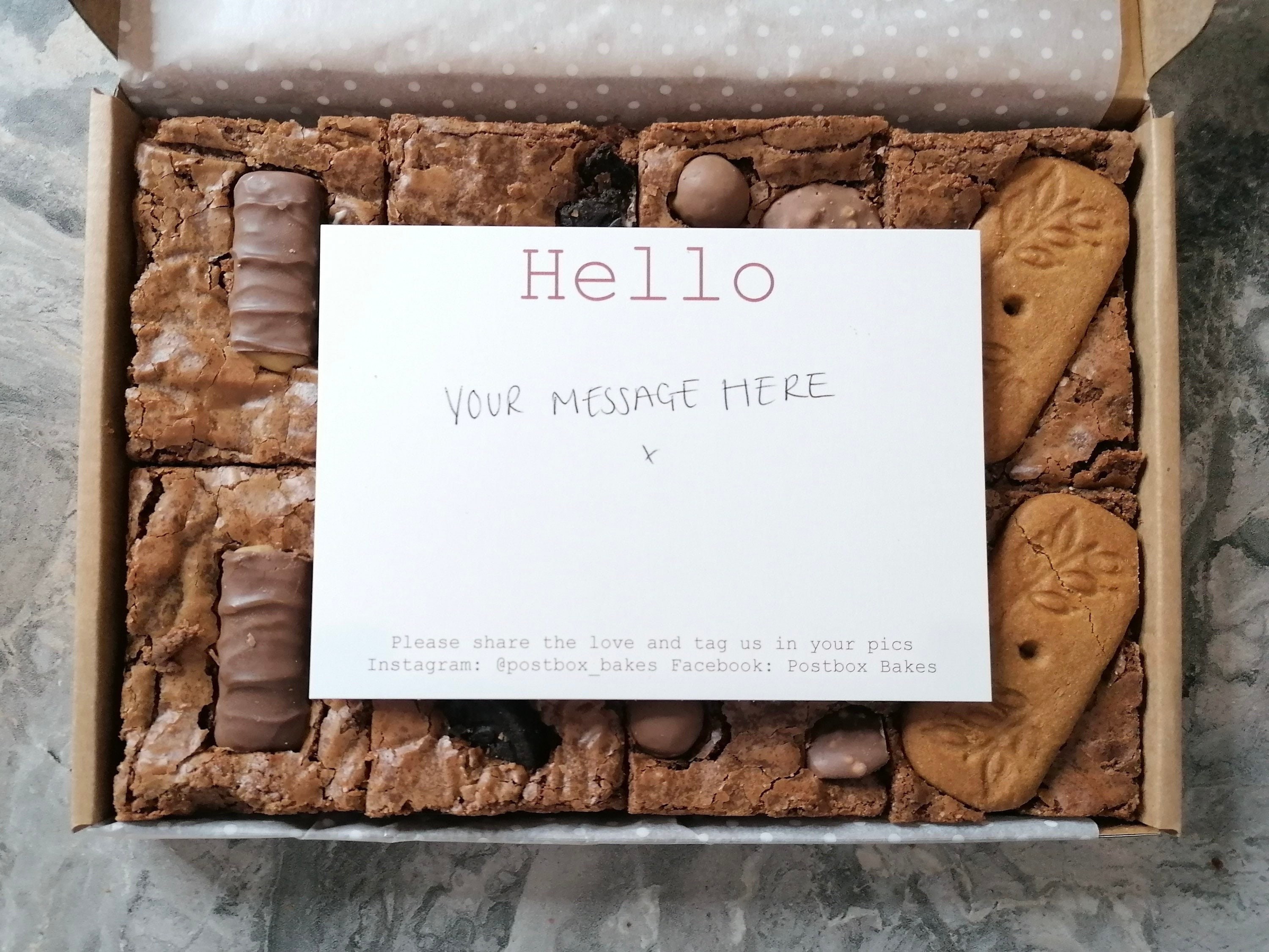Letterbox Brownie & Blondie Mixed Box Postbox Brownies Etsy UK