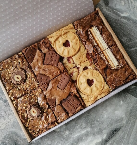 Letterbox Brownie & Blondie Mixed Box Postbox Brownies Etsy