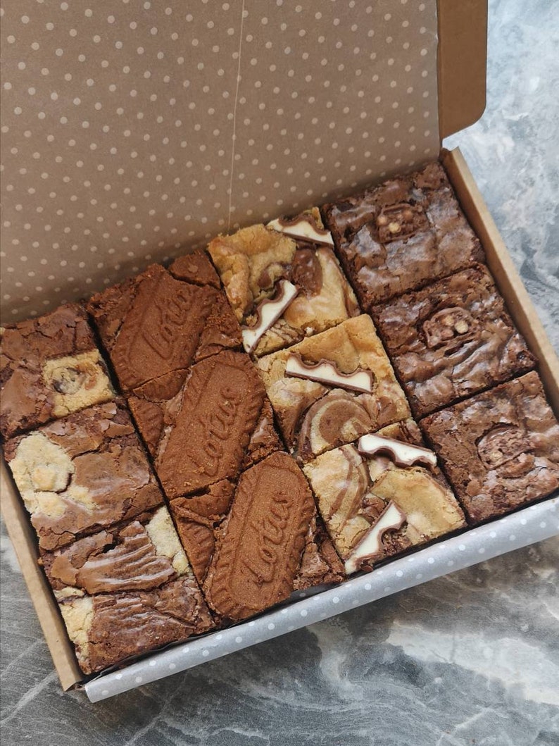 12 Postal Brownies Letterbox Size Treat Box Edible Gift Etsy
