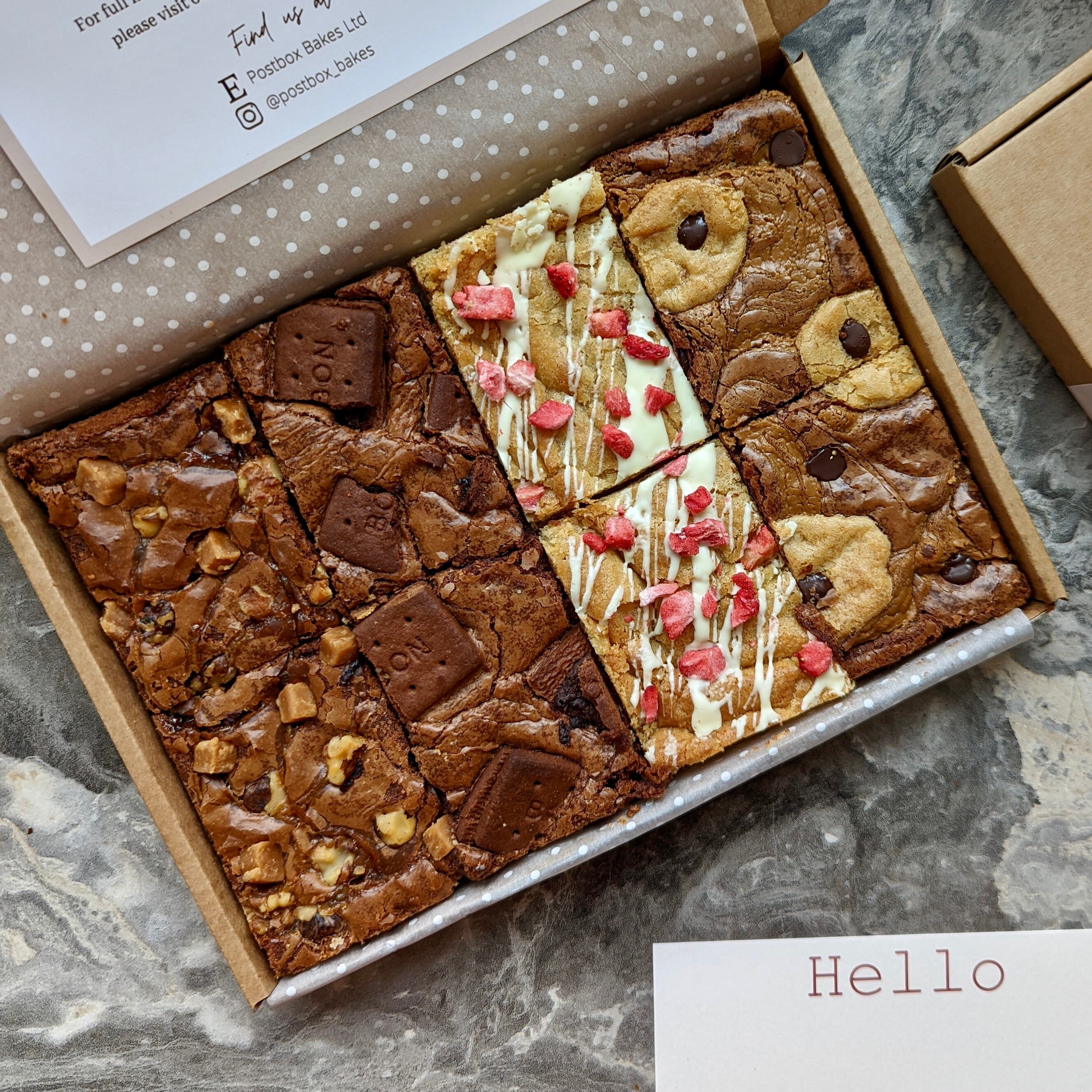 Letterbox Brownie & Blondie Mixed Box Postbox Brownies Etsy UK