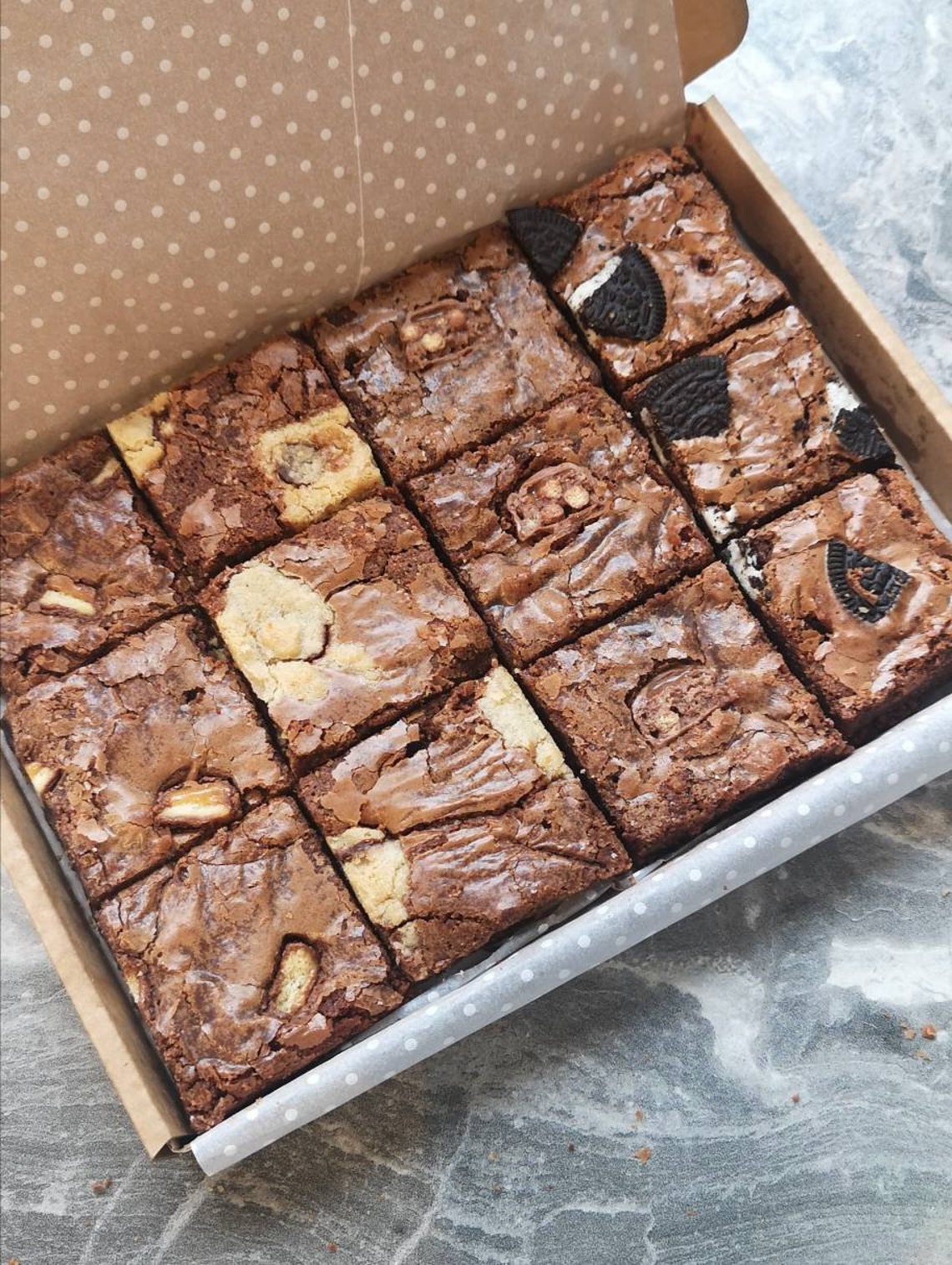 12 Postal Brownies Letterbox Size Treat Box Edible Gift Etsy
