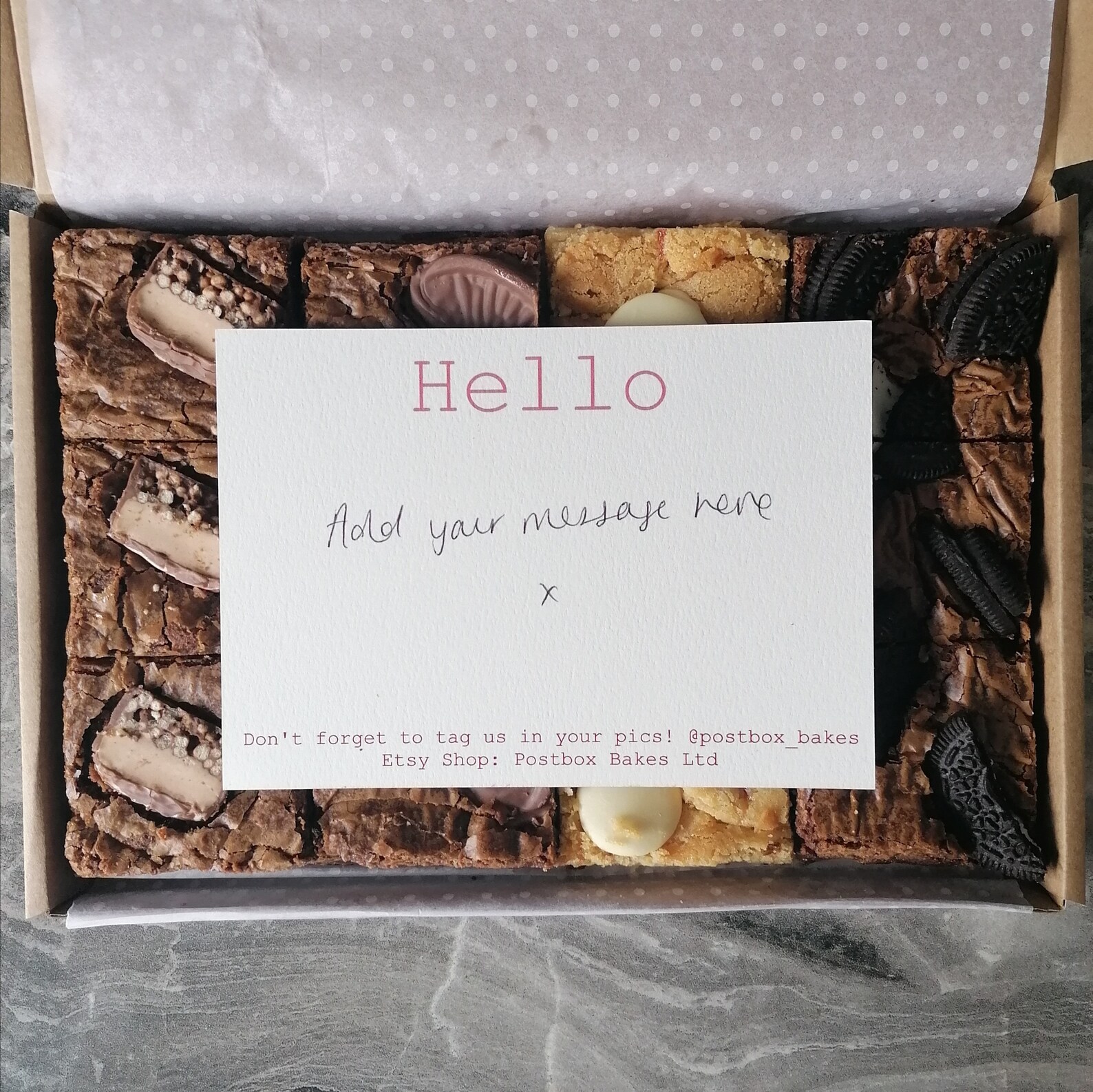 Letterbox Brownie & Blondie Mixed Box Postbox Brownies Etsy