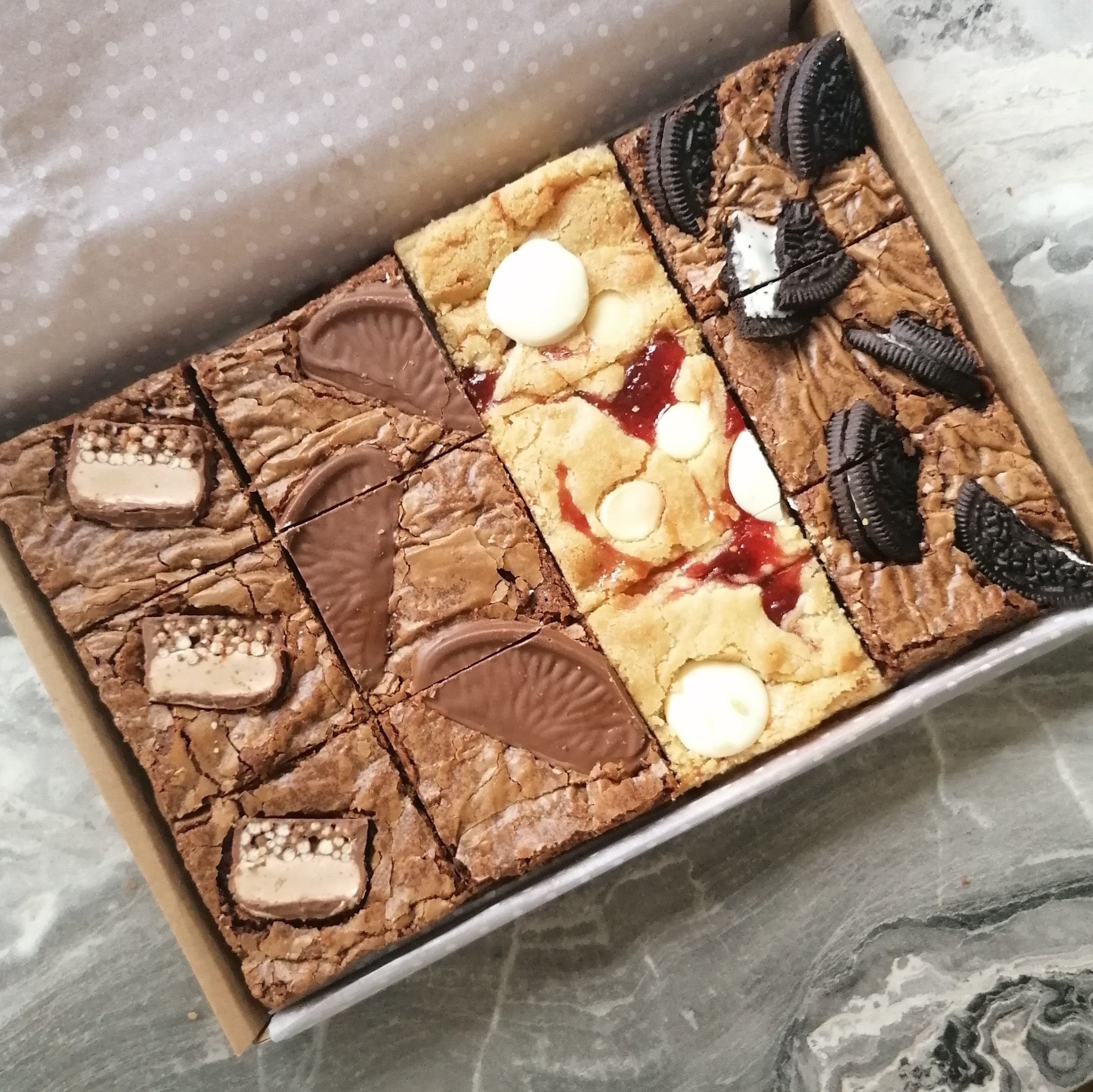 Letterbox Brownie & Blondie Mixed Box Postbox Brownies Etsy