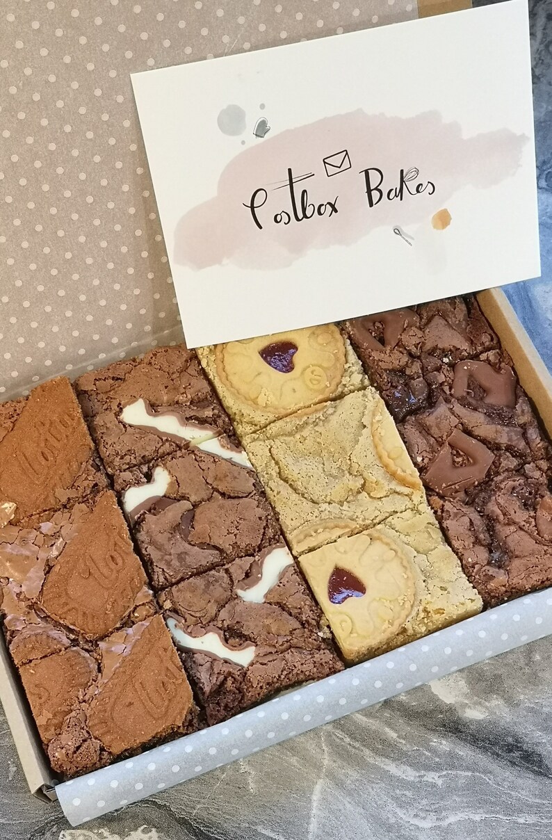 12 Postal Brownies Letterbox Size Treat Box Edible Gift Etsy