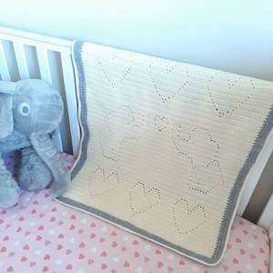 Elephant blanket crochet pattern, baby blanket pattern, filet crochet blanket, easy baby blanket ideas, crochet pattern download
