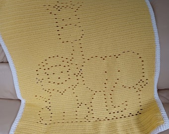 Safari blanket crochet pattern, baby blanket pattern crochet, filet crochet pattern, easy baby blanket idea, giraffe crochet blanket pattern