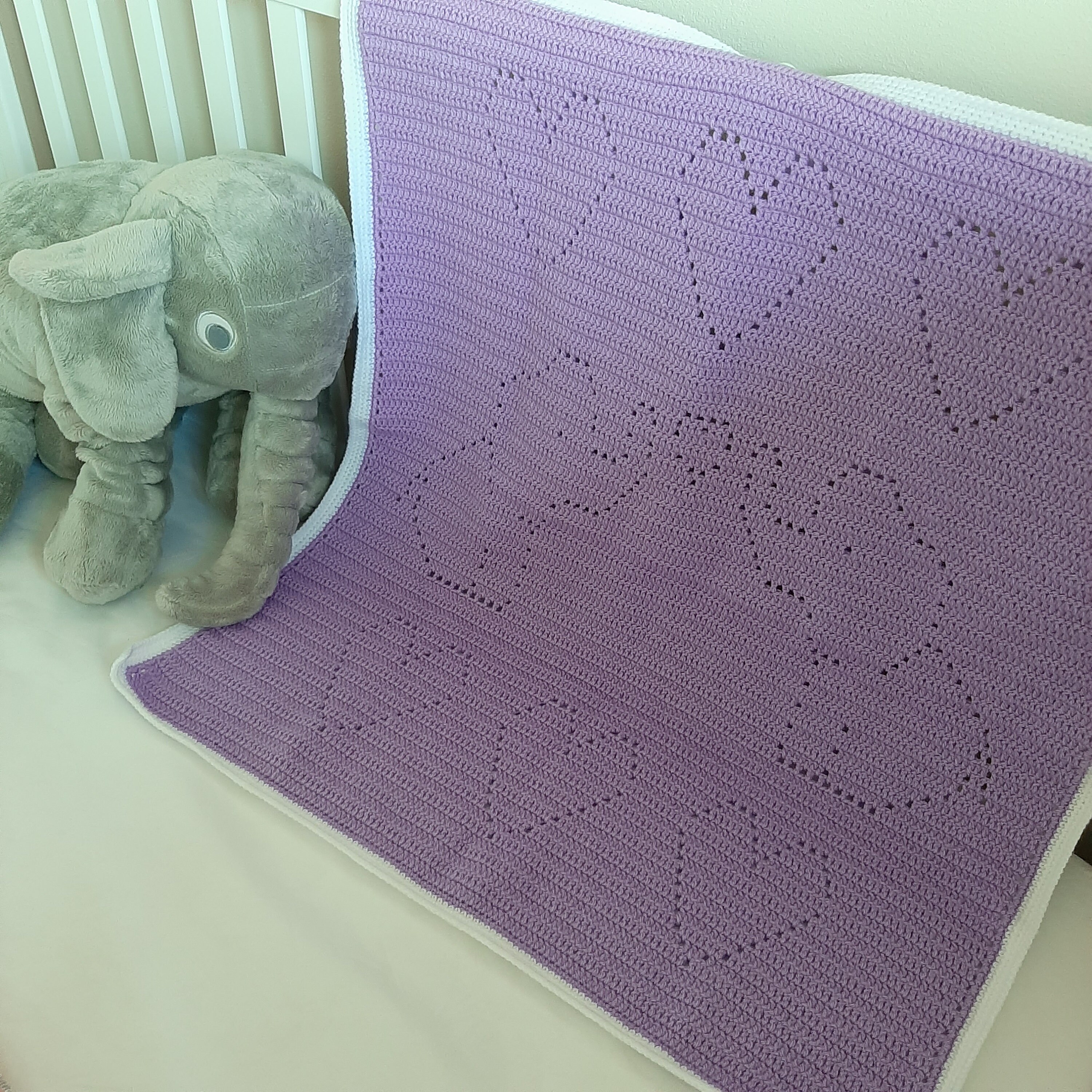 Elephant Blanket Crochet Pattern Baby Blanket Pattern Filet Etsy