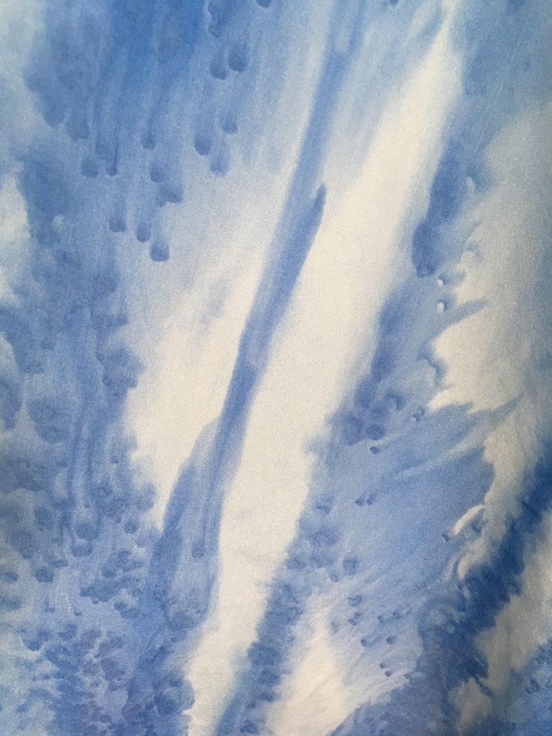 blue and white women/'s cover up by Salty Silks Studio Silk Handmade Kimono Wrap Handpainted
