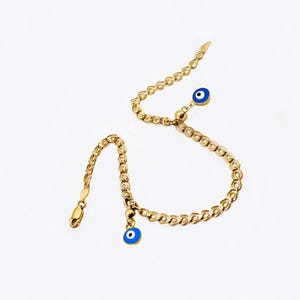 Evil Eye Fußkettchen: 14K Gold Filled Schutz Schmuck