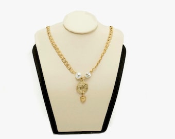 Collier ras de cou avec perles d'eau douce en or 17 pouces de la meilleure qualité 1/20 14 carats rempli d'or