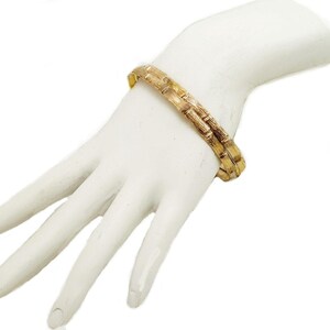 Vintage 1980s Bamboo Bangles | 1/20 14K Gold-Filled Handcrafted Pair image 11