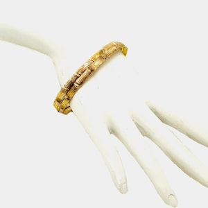 Vintage 1980s Bamboo Bangles | 1/20 14K Gold-Filled Handcrafted Pair 7 Inches