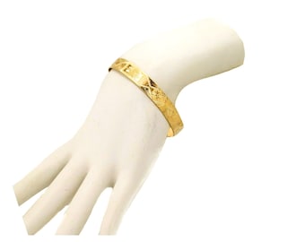 Bracelet jonc vintage rempli d'or 14 carats : petite fantaisie design