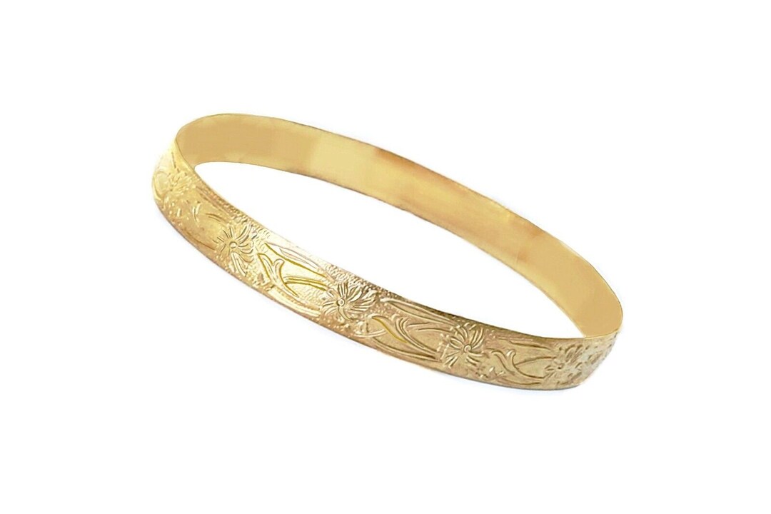 ◆VINTAGE HOLLYWOOD◆ Hawaiian Flower Bracelet VH2336BR006B Flower Fantasy 18mm Hawaiian Scroll Bracelet – Showcase Hawaii