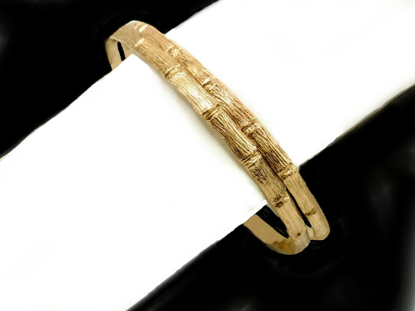 Vintage Bamboo Silver Bangle - Etsy