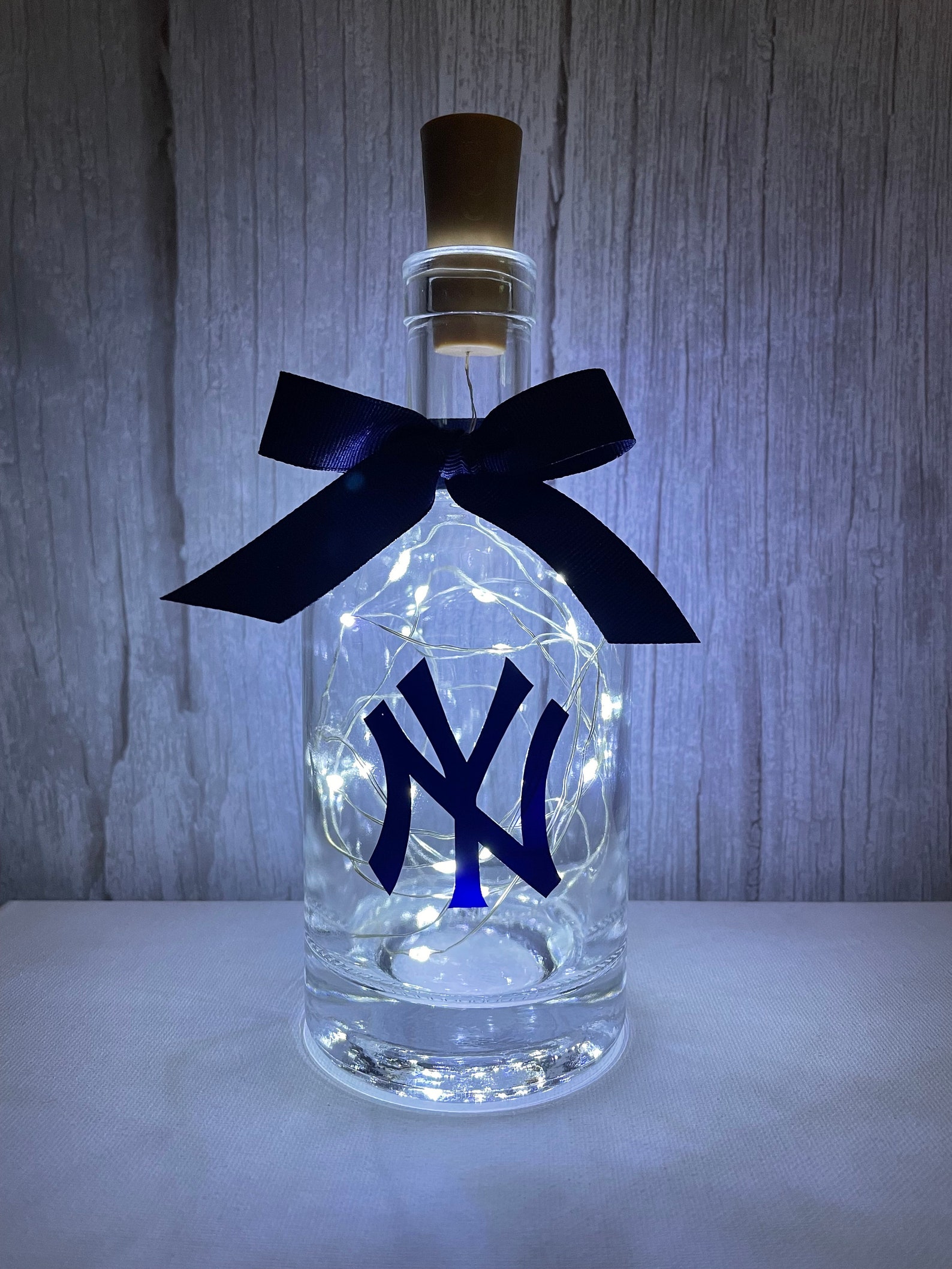 New York Yankees lighted bottle Yankees fan gift Etsy