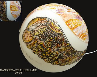 Table lamp # ball lamp # painted glass lamp round