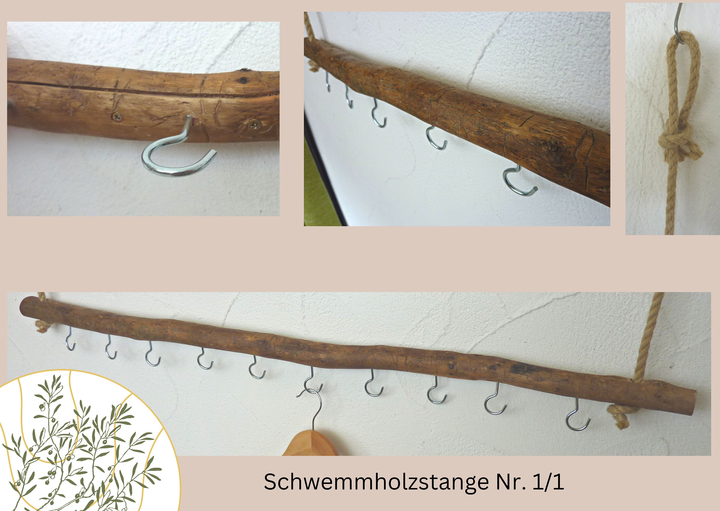 Clothes rail driftwood, driftwood, driftwood, wardrobe, towel holder