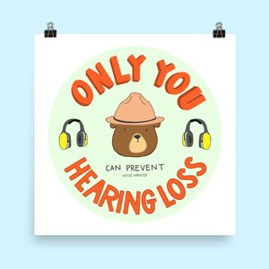 Audiology Only You Can Prevent Hearing Loss Poster, Audiologist, Audiology Student, Audiology Gift, AuD Graduation Gift
