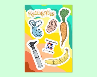 Stickervel audiologie, audioloog, student audiologie, audiologiecadeau, AuD-graduatiecadeau