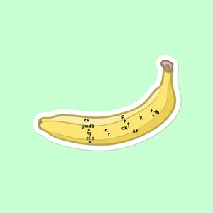Autocollant banane vocale, audiologiste, étudiant en audiologie, cadeau d’audiologie, cadeau de remise des diplômes AuD
