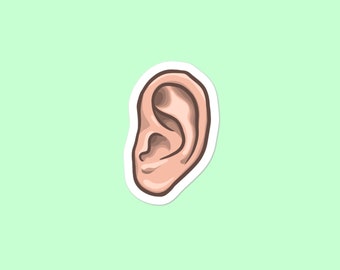 Oorsticker, audioloog, student audiologie, cadeau audiologie, AuD-afstudeercadeau
