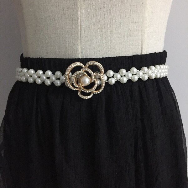 Pearl Belt Etsy