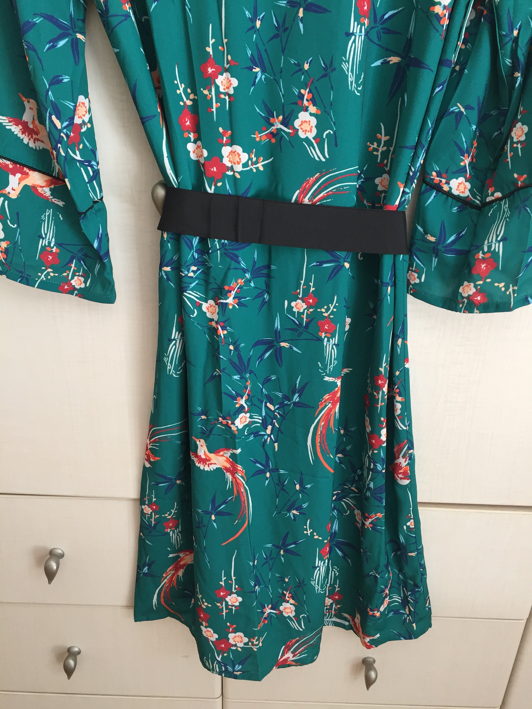 Emerald green kimono bohemian kimono/ Vintingehome | Etsy