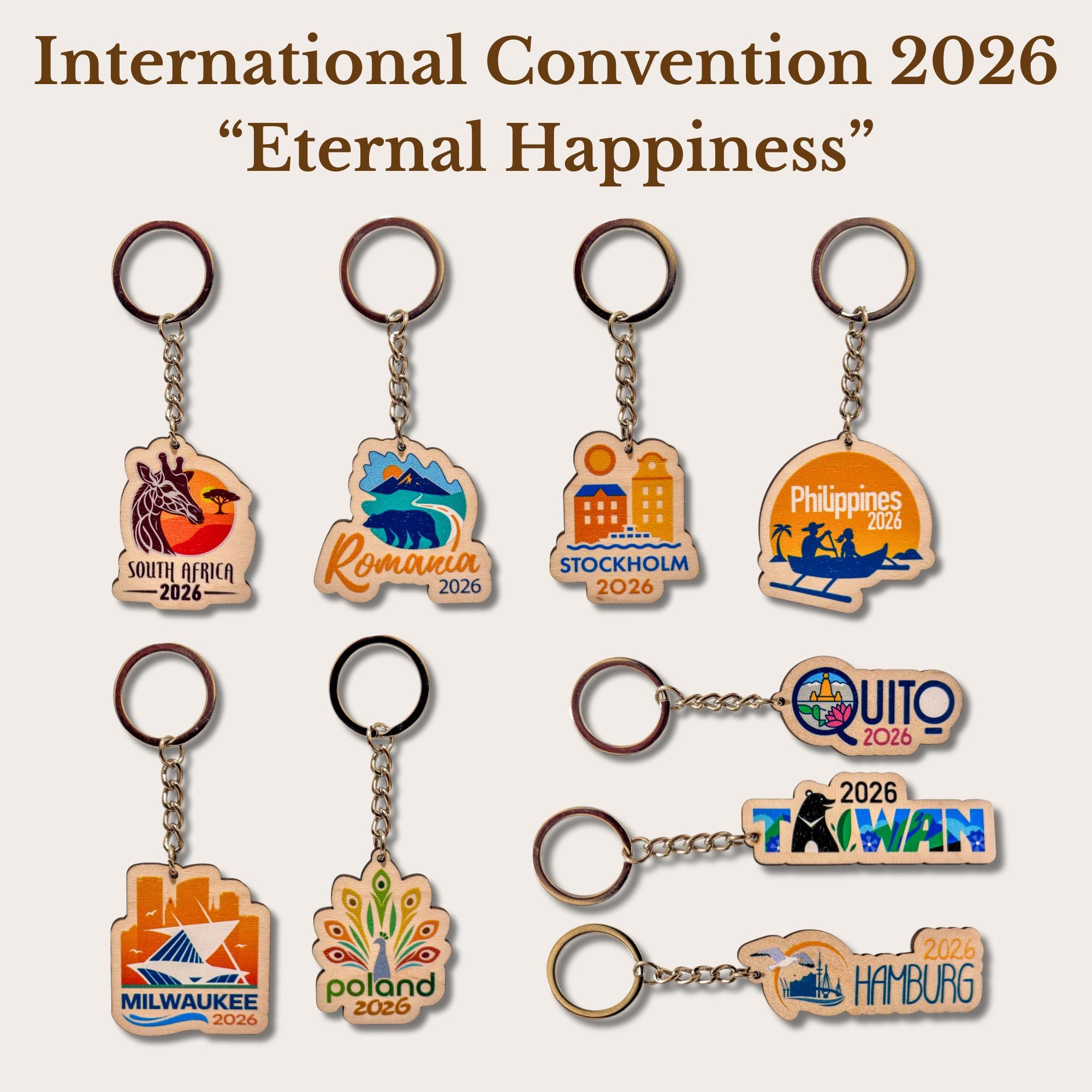 Souvenir and Boredom キーチャーム JW International Convention 2026 Keychain – Eternal Happiness – JW