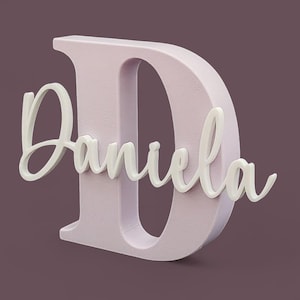 Letra 3D de color personalizada con nombre