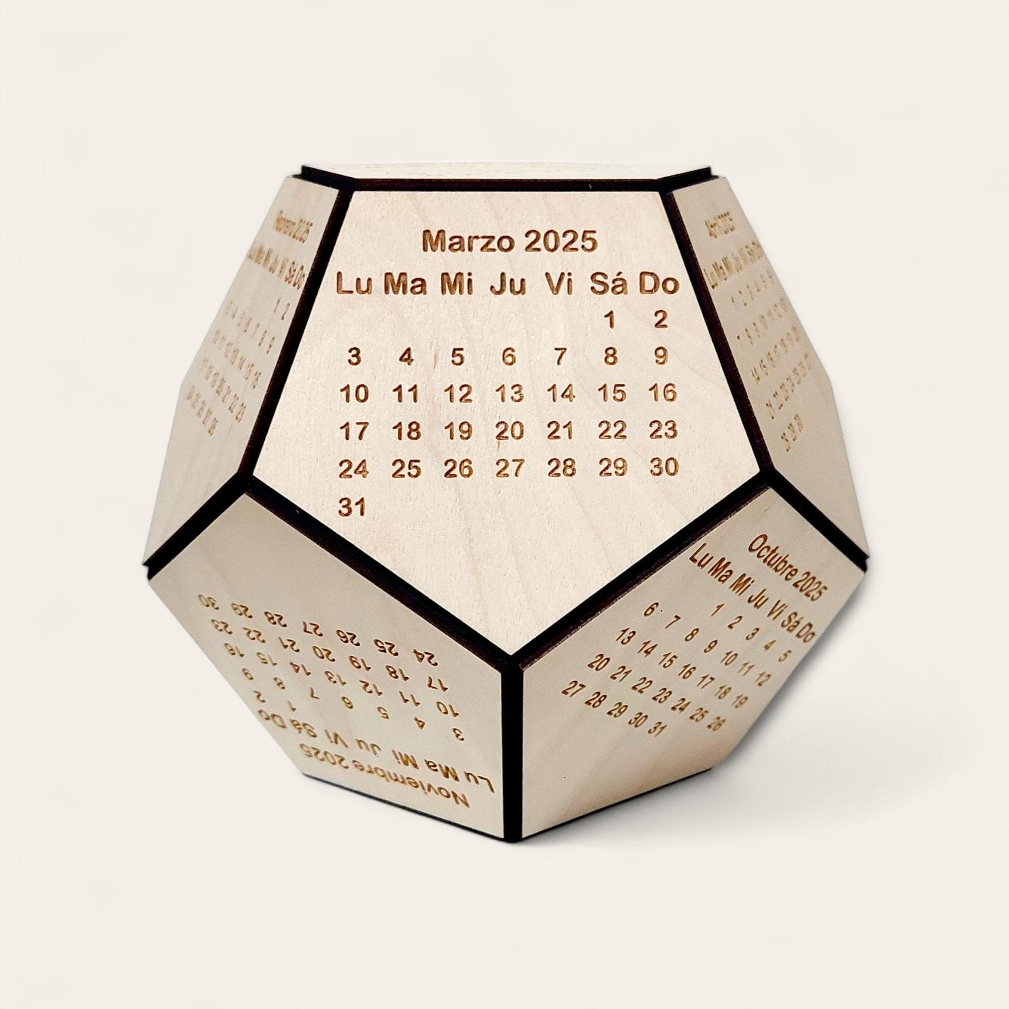 【新品　未開封】NINO CALENDAR 2026 & Show Case 3D Wooden Calendar 2026 - Personalized Dodecahedron Desk Calendar