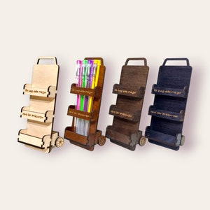 JW Houten Literatuurwagen - Mini JW Display - Penhouder en Decoratie