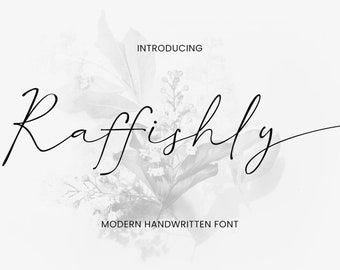 Instant Download, Commercial Use Font, Raffishly, Modern Script Font, Wedding Font, Love Font, Swash Font, Chic Font, Elegant Font, Fashion