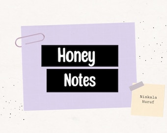 Instant Download, Commercial Use Font, Honey Notes, Kids Font, School Font, Goodnotes Font, Neat Font, Handwriting Font, Cute Font, Simple