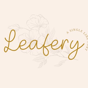 即時ダウンロード、商用利用フォント、Leafery、シングルラインフォント、モノラインフォント、スケッチフォント、シンプルフォント、ジャーナルフォント、プランナーフォント