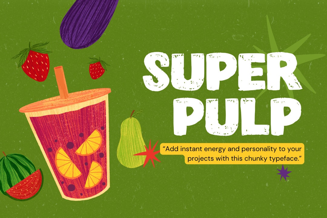 Super Pulp Font - Etsy