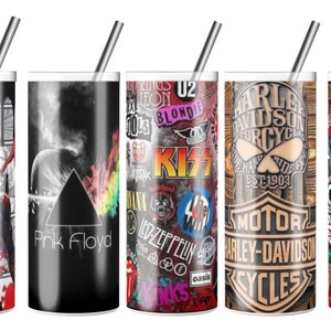 20 oz skinny tumblers - firefighter, comics, trucks music designs and more!!!!!