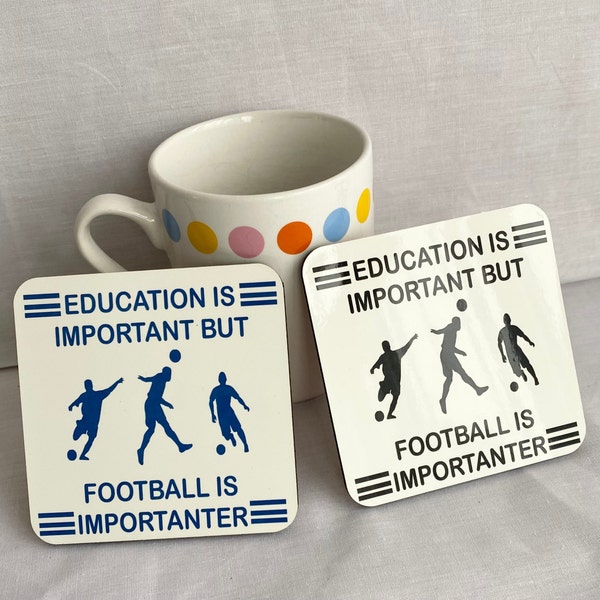 Football Coasters Drinks Mat, sports present for coach, footballer present, Gift for footie fan, Gift for teenager, football gifts, teacher