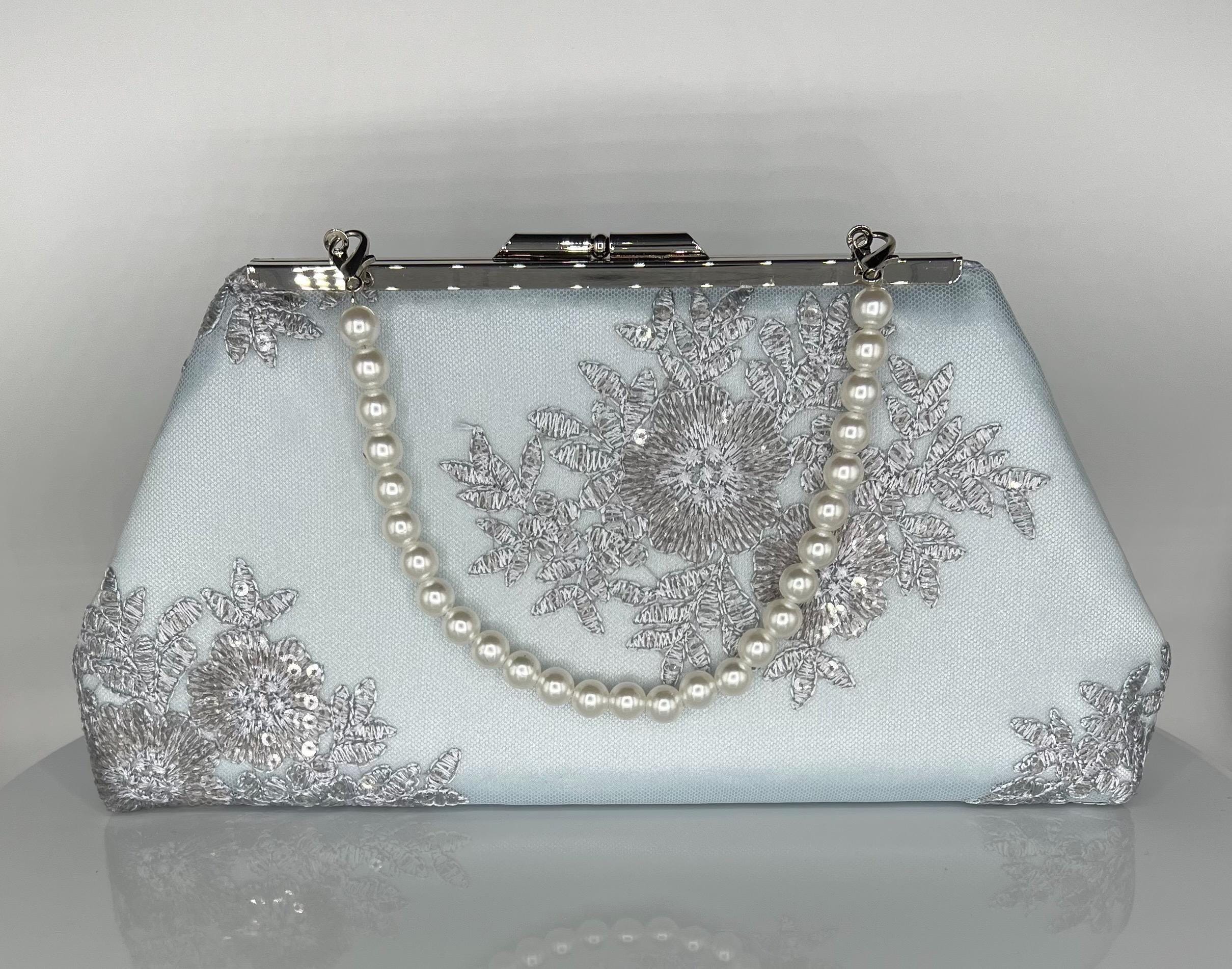 Satin Embroidered Purse - Main Image