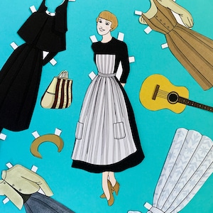 The Sound of Music Maria Paper Doll, 1 Sheet, 5 Outfits and Accessories From the Sound of Music Film