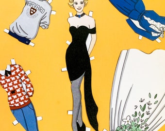 Diana Princess of Wales Paper Doll 'the Charity Dresses' Vintage and  Collectible! - Etsy