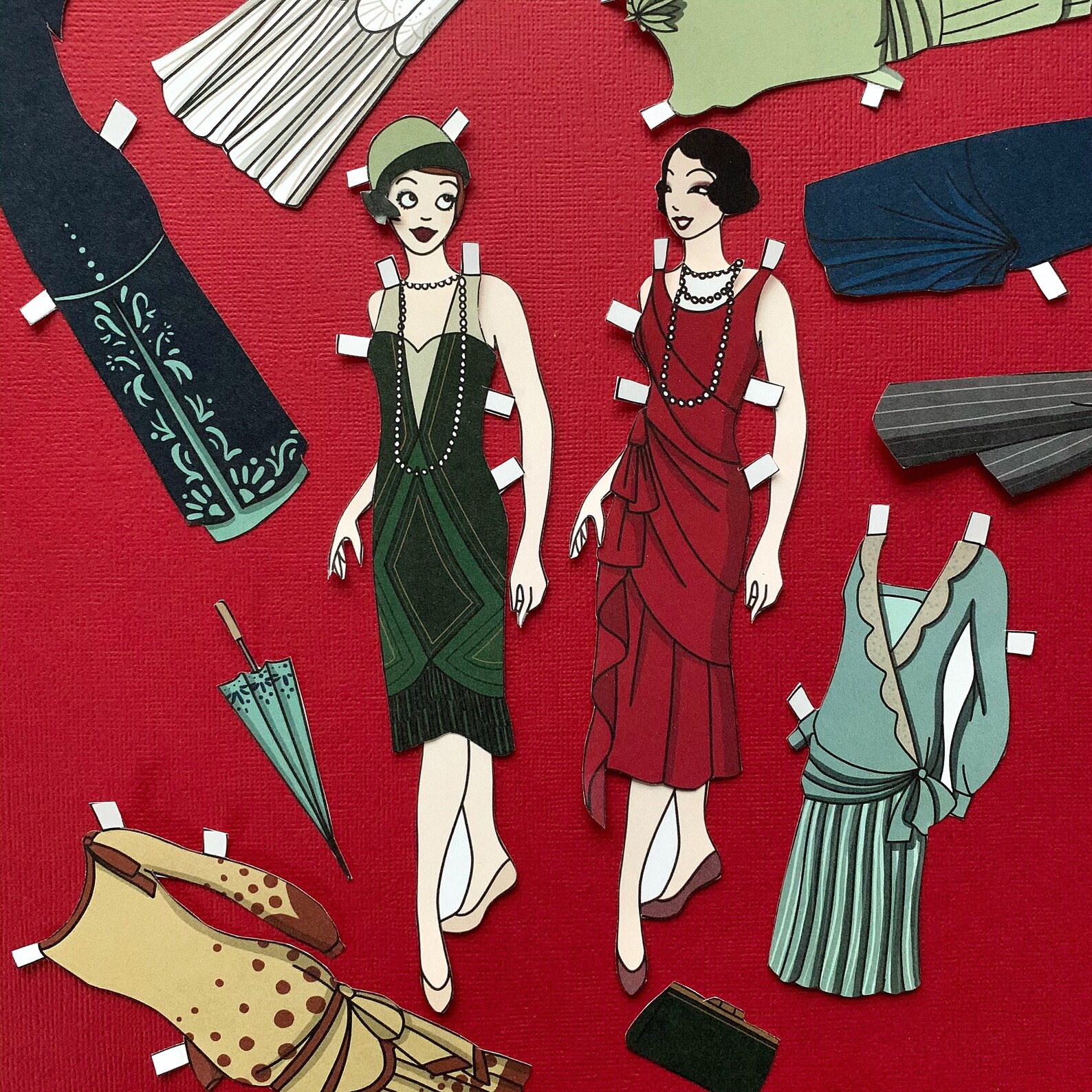 1920's Retro Style Paper Doll 2 Sheets 11 Outfits and 2 | Etsy