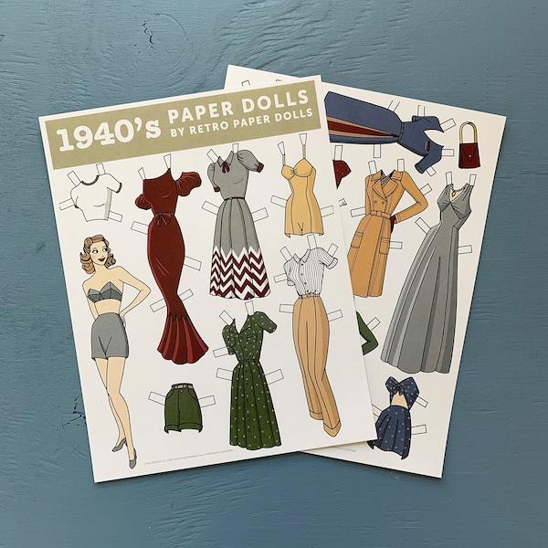 1940s Paper Dolls - Etsy