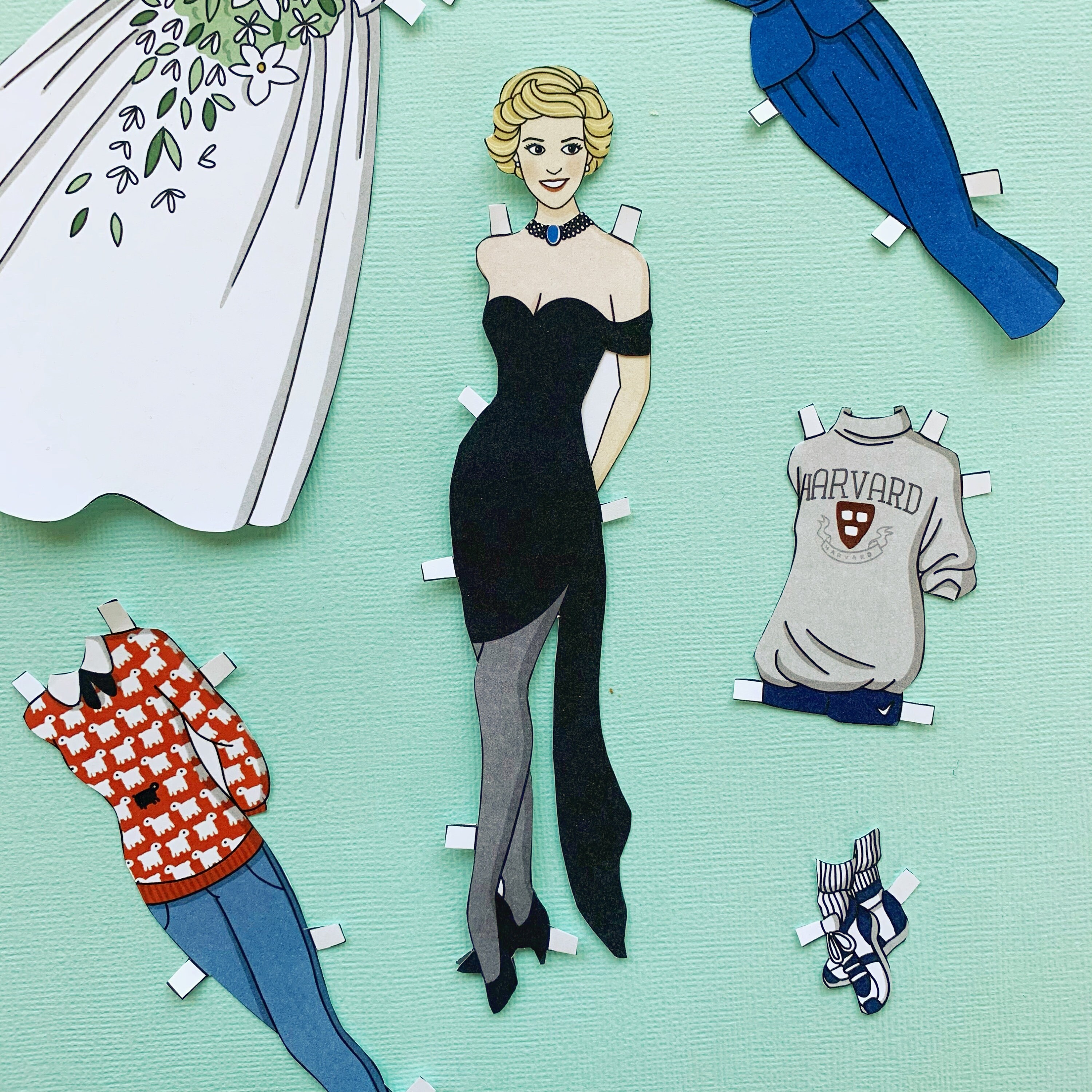 Princess Diana Paper Doll - Etsy
